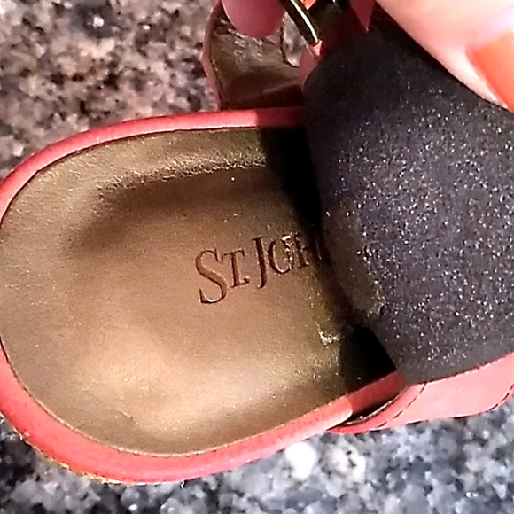 St.Johns Bay Coral Platform Wedge Sandals. Size 7.5 - Picture 9 of 11